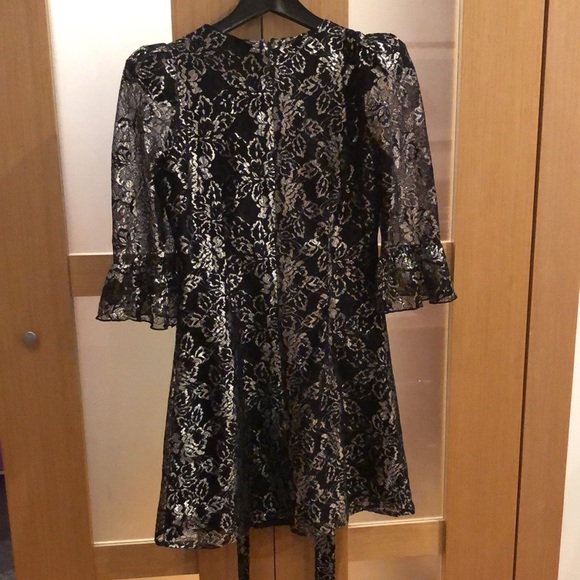 The Vampire’s Wife x H&M Black Silver Lace-Style Midi Dress - Picture 11 of 13